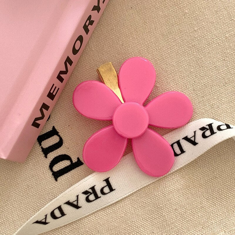 Barbie aesthetic Back to school  Korean Elegant Flower Hairpin 2023 Summer New Charm Barrettes Cute Fashion Alligator Clip Hair Accessories for Women Jewelry