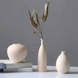 Xpoko Ceramic Vase Set Of 3, Modern Farmhouse Decor, Living Room Decor, Shelf Decor, Table Decor, Bookshelf, Mantel And Entryway Decor