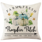 Xpoko Autumn Pumpkin Cushion Cover 18X18 Inches Pillow Cover Thanksgiving Decor Pillowcase Maple Leaves Printed Cushion Case For Couch