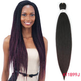 Easy Braiding Synthetic Ombre Pre Stretched Crochet EZ Braid Hair Extensions Soft Yaki Straight Low Temperature Fiber Easy Braiding Synthetic Ombre Pre Stretched Crochet EZ Braid Hair Extensions Soft Yaki Straight Low Temperature Fiber