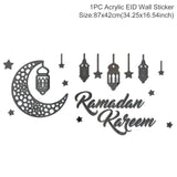 Ramadan Window Sticker Eid Mubarak Decor Kareem Ramadan Decorations For Home Islamic Muslim Party Gifts Mural Wall Decals Decor