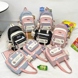 back to school New School Bags For Girls Kids Cute Printing School Backpack set Teenagers Schoolbags Fashion Girl kawaii Backpacks Satchel