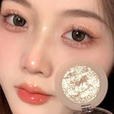 Xpoko Back to School Potato Texture Glitter Eyeshadow Palette Pearlescent Diamond Monochrome Highlighter Powder Brighten Shiny Eyes Makeup Cosmetics