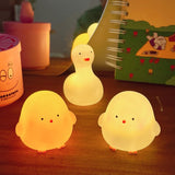 Back to school Cartoon Chicken Little Night Light Creative Cute LED Light Bedroom Bedhead Nightlight Child Room Decor Night Lamp Not Dazzling