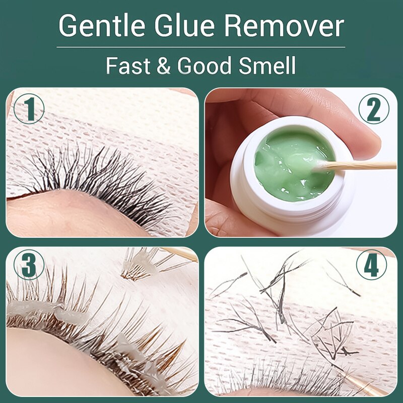 Xpoko Grafted Eyelash Remover Cream Professional Non-irritating Quickily Gently Adhesive Glue Removal Lashes Extension Remover Tool 5g