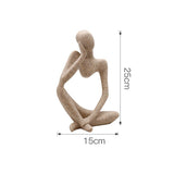 Thinker Statue Abstract Figure Sculpture Desktop Ornament Resin Statue Home Crafts Home Decoration Modern Figurines for Interior