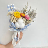 Xpoko INS Style Valentine's Day Mini Bouquet Artificial Flower Babysbreath Rose Dried Flower Home New Year Decoration Girlfriend Gift