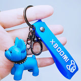 Back to School Cute Punk French Dog Keychain Bag Pendant Bulldog Keyring Llavero Para Coche Car Keychain Bag Accessories For Women Jewelry Gift