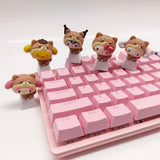 Mechanical Gaming Keyboard Keycaps Handmade Creative Custom Kawaii Anime Cute Pink Diy Esc Cherry MX Artisan  PBT Cartoon Keycap
