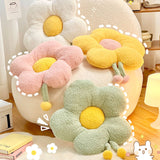 Back to school Kawaii Flower Shape Pillow Office Pillow Waist Lumbar Support Floral Pillow Cushion Car INS Girl Room Decor Birthday Gift 쿠션