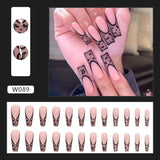 Xpoko W089 French Nails Set Press On Ballerina Fake Fingernails