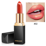 Xpoko Handaiyan Waterproof Nude Glitter Lipstick Makeup Long Lasting Velvet Red Mermaid Sexy Shimmer Matte Lip Stick Cosmetic Beauty