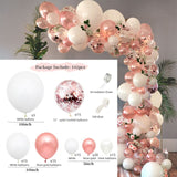 Xpoko Rose Gold Balloon Arch Garland Kit Clear Premium Latex Balloons Wedding Bridal Baby Shower Birthday Bachelorett Party Decoration