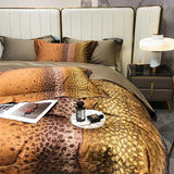 Leopard Print Bedding Set Luxury Egyptian Cotton 4pcs Soft Quilt/Duvet Cover Bed Sheet Pillowcases Queen King Size Home Textile