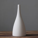 Xpoko Abstract Vases Art Ceramic Crafts  Simplicity Vase Decoration Home Photography Props White Narrow Vase
