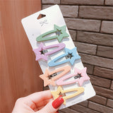 Back to school guide 6Pcs/Set Hairgrip Candy Color Matte Hair Clip Rabbit Ears Oval Triangle Hairpins Women Girls Hair Accessories Geometric Barrette