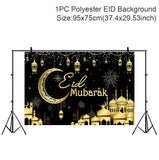 EID Mubarak Moon Balloon Background Set Ramadan Decoration For Home Islamic Muslim Party Backdrop Set EID Al Adha Ramadan Kareem