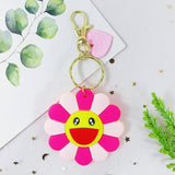 Back to School New Colorful Soft Sunshine Smile Keychain Sun Flower Keychain Car Sunflower Keyring Pendant Jewelry Best Event Gift