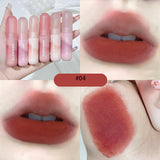 Xpoko 6 Colors Capsule Mousse Lip Gloss Moisturizing Lasting Velvet Matte Lip Mud  Sexy Nude Red Liquid Lipstick Lips Beauty Cosmetic