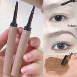 Xpoko Brown Grey Eyebrow Dyeing Cream Pencil Natural Lasting Non-smudge Waterproof Setting Dye Eye Brow Pen with Brush Makeup Cosmetic