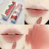 Xpoko Back to School Lovely Strawberry Matte Liquid Lipstick Velvet Nude Red Lip Gloss Long Lasting Non-stick Cup Lip Mud Tint Cream Makeup Cosmetics