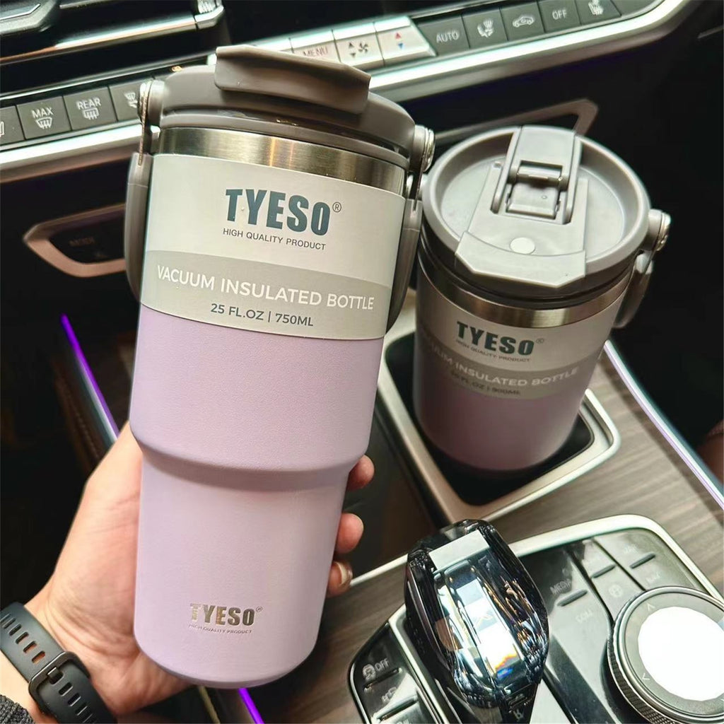 Back to school guide 750ML/900ML Tyeso Thermos Bottle Stainless Steel Insulation Cold And Hot Travel Mug Vacuum Flask Car Water Bottle Coffee Cup