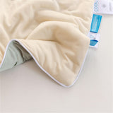 Xpoko Cool Feel Quilt Thin Throws Blanket Twin Queen Size Summer Air Conditioning Solid Color