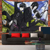 Black butler Tapestry Anime Home Decoration Gift Souvenier Cartoon Wall Art for Bedroom Living Room Dropshipping