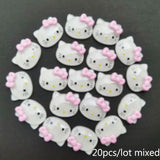 Kawaii Nail Art Cute Bear Resin 3D Nail Charms Glitter Rhinestones Decoration Manicure Accessories