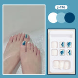 Back to school New Spice Girls Sweet Style Toenail Wearing Manicure Solid Color False Nail Finished Patch Removable A Box of 24 Pieces Gift Kit