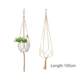 Xpoko Hanging Plant Handmade Macrame Hanger Flower Pot Planter Hanger Wall Decor Hanging Planter Hanging Basket Home Garden Supplies