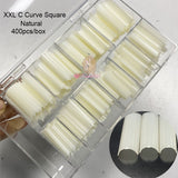 500pcs/box XXL Straight Square Extra Long Acrylic Nail Tips No C Curve Half Cover Artificial False Tip Nails Tool