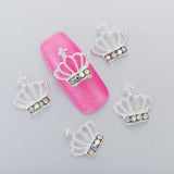 Xpoko 10Pcs Alloy Spider Nail Art Decorations 3D AB/White Rhinestone Glass Crystal Gem Adornment Spider Nail Jewelry Nail Charms
