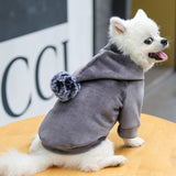 Xpoko Clothes For Pets Hooded Golden Velvet Thickened Dog Clothes Autumn And Winter New Two Legged Sweater For Cats And Dogs Warm
