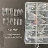 120pcs/box Instant Soft Gel Nail Tips Sculpted Coffin Stiletto Full Cover Press On Nail Tips Soak Off Salon Custom Nails