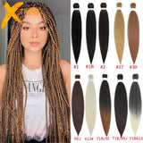 Easy Braiding Synthetic Ombre Pre Stretched Crochet EZ Braid Hair Extensions Soft Yaki Straight Low Temperature Fiber Easy Braiding Synthetic Ombre Pre Stretched Crochet EZ Braid Hair Extensions Soft Yaki Straight Low Temperature Fiber