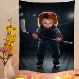 Horror Tapestry Satanism Room Tapestries Polyester Wall Decor  Wall Hanging Game Wall Art Home Dormitory Decoration Accessories