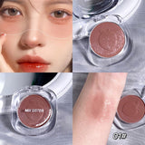 Xpoko Girl Blush Peach Powder Glitter Makeup Blush Palette Cheek Contour Blush Cosmetics Blusher Cream Makeup Rouge Cheek Tint Blush