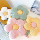 Back to school Kawaii Flower Shape Pillow Office Pillow Waist Lumbar Support Floral Pillow Cushion Car INS Girl Room Decor Birthday Gift 쿠션