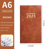 back to school 2023 Agenda Weekly Planner 365 Days A6 Leather Notebook Daily Plan Planner Notebook Agenda Organizer Stationery School Supplies