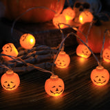 Xpoko 1.5m 10Led Halloween Light String Pumpkin Skull Eye Balls Ghost Festival Party Lantern Trick Or Treat Happy Halloween Day Decor