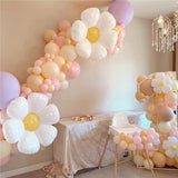 Xpoko 119 Piece Daisy Balloon Arch Wreath Kit Yellow Daisy Flower Helium Balloon Party Decorations Birthday Party Wedding Baby Shower