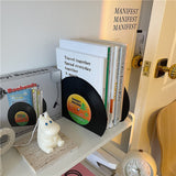 Xpoko home decor room decor bedroom decor office decor Vinyl Record Bookends 2pcs