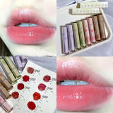 Xpoko Mirror Lip Glaze Lasting Waterproof Moisturize Ice Fruit Tea Glass Lip Gloss 8 Color Velvet Liquid Lipstick Sexy Red Lips Makeup