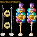 7/13/19tubes Led Balloon Holder Column Balloons Stand Stick Ballon Birthday Party Decorations Kids Adult Wedding Christmas Decor