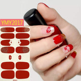 Xpoko Full Cover Nail Stickers Nail Polish Nail Decoration Nails Sticker Designer Self Adhesive Nail Sticker Creative Nail Art Sticker