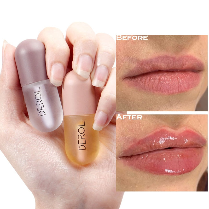 Xpoko Day Night Instant Volume Lips Plumper Oil Moisturizing Repairing Reduce Lip Fine Line Serum Cosmetic Sexy Lip Gloss Makeup