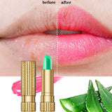Xpoko Back to School 99% Aloe Vera Temperature Color Change Lipstick Moistourizing Lip Natural Temperature Change Color lasting Jelly Lip Balm