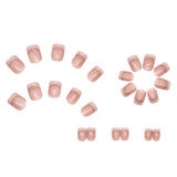 Xpoko R418 Square French Nude Ombre Nails Set Press On Fingernails