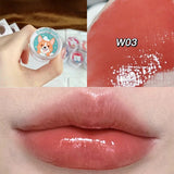 Xpoko Jelly Lip Gloss Mirror Water Lip Glaze Glass Lipstick Flushed Cheeks Liptint Sparkling Moisturizing Transparent Colored Lip Mask